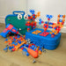 Montessori gereedschapsset met puzzels 351 stuks – speelboormachine, opbergdoos | bouwspeelgoed