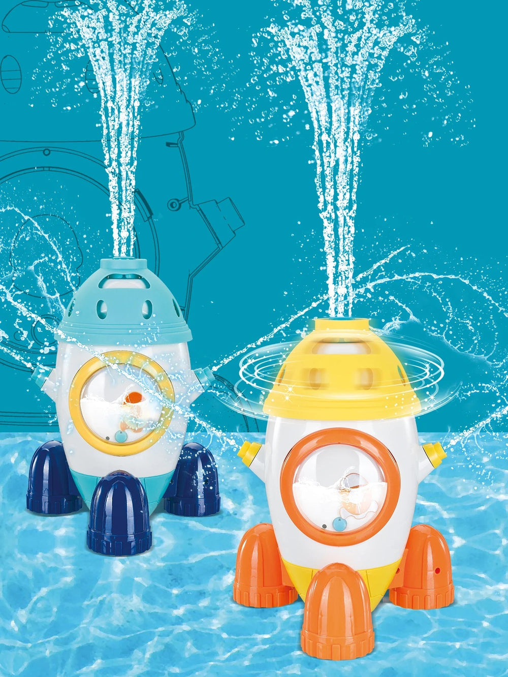 RocketSplash raketfontein buitenspeelgoed vanaf 3 jaar – waterpret voor de tuin met tuinslang