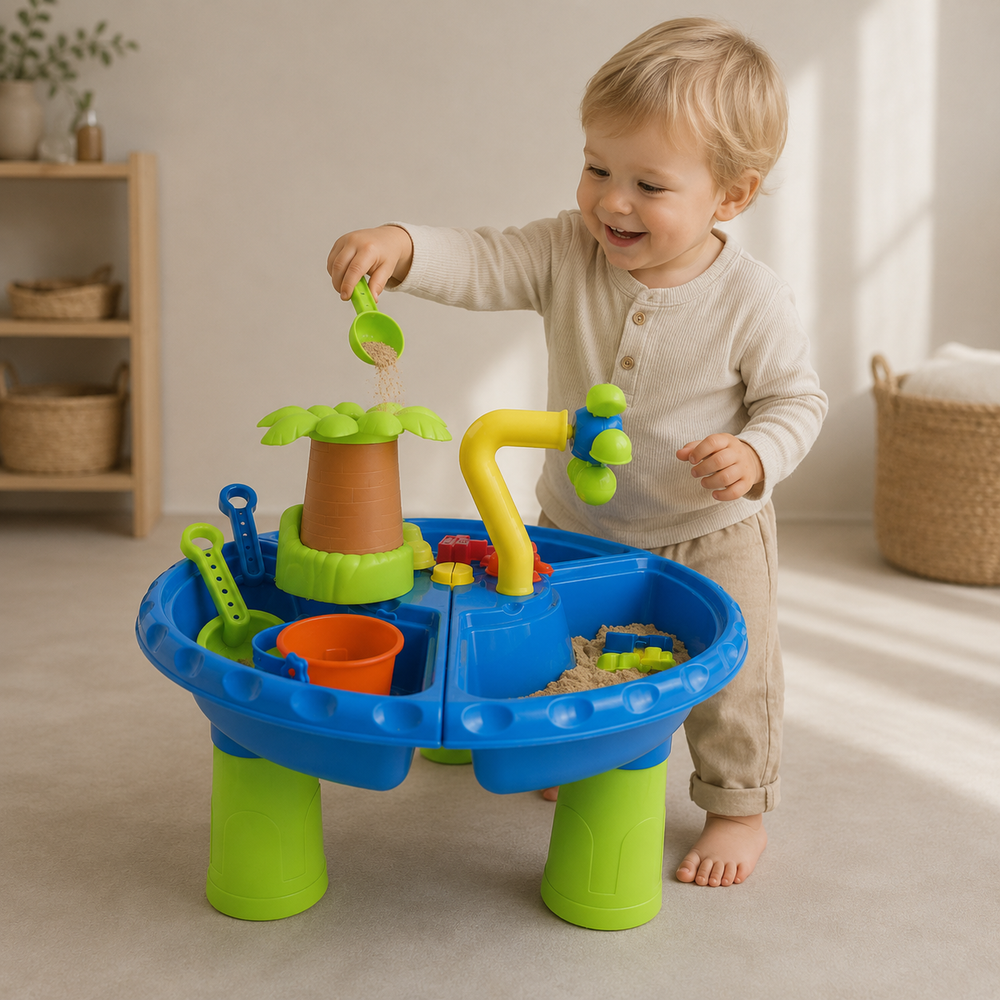 Zand- en Watertafel Kinderen – 3-in-1 Speeltafel met Accessoires