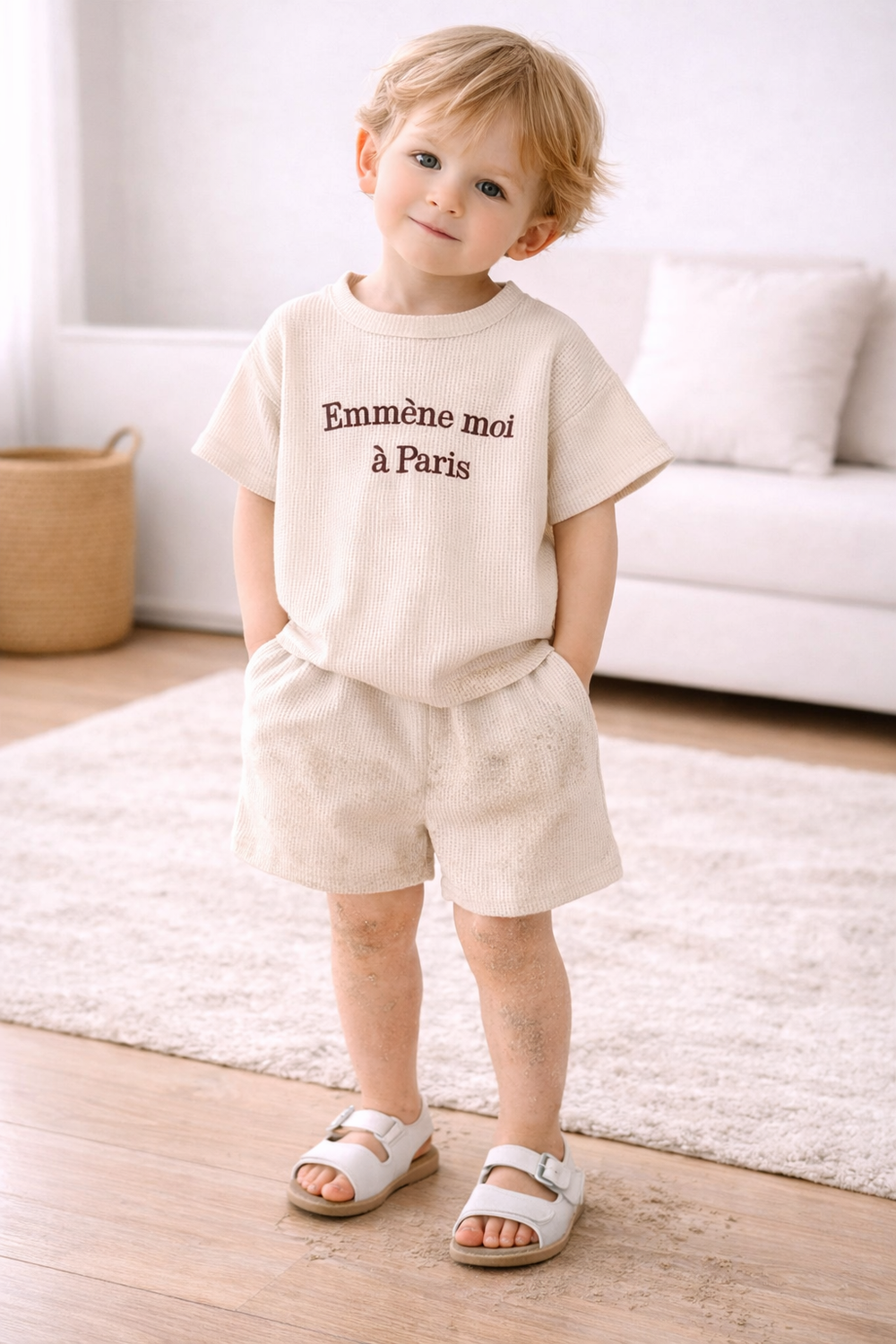Baby Zomer Set Ribstof – 2-Delige Outfit Kinderen (0–3 Jaar)