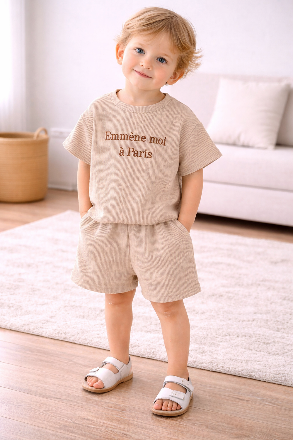 Baby Zomer Set Ribstof – 2-Delige Outfit Kinderen (0–3 Jaar)