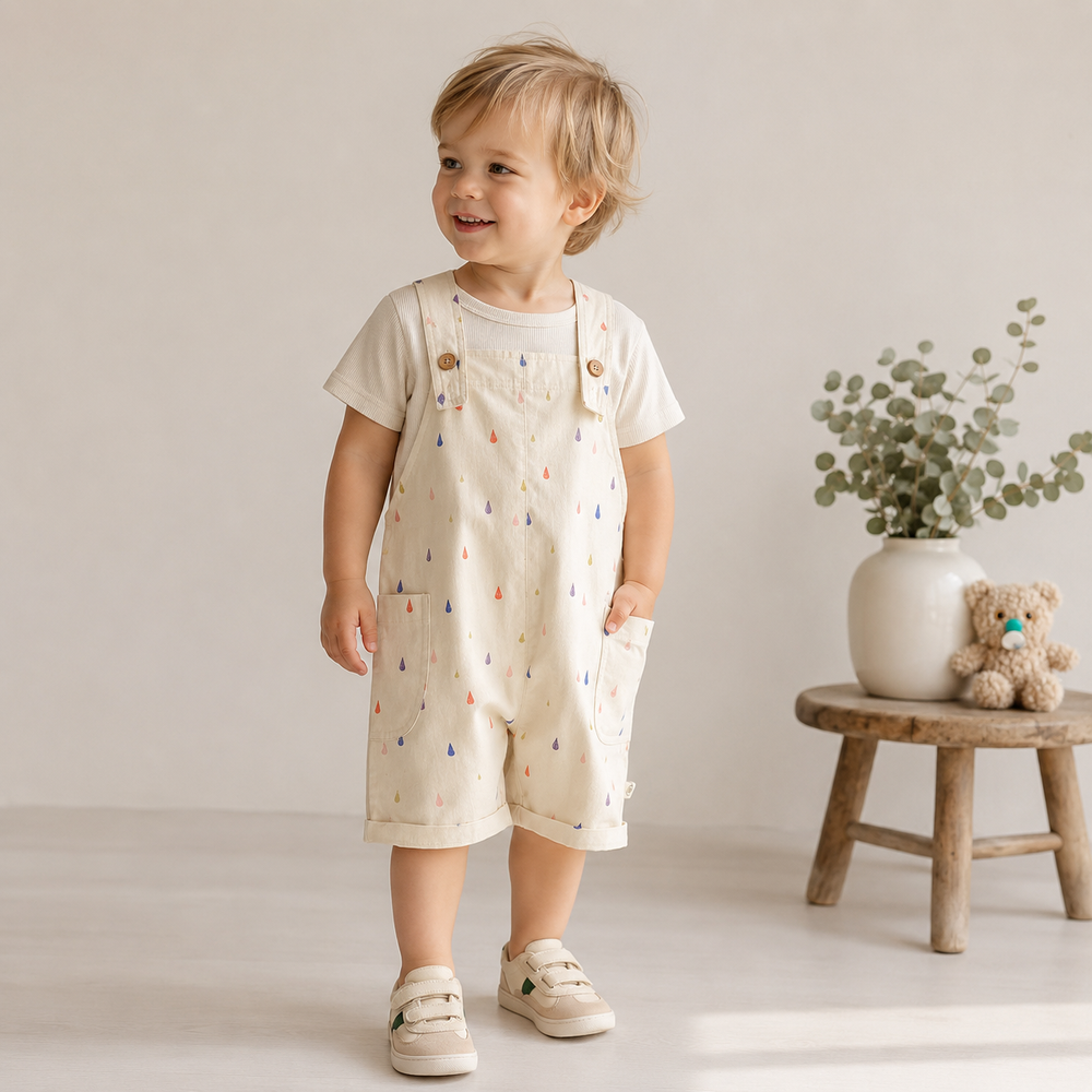 Kinder Tuinbroek Katoen – Unisex Tuinbroek 0-5 Jaar