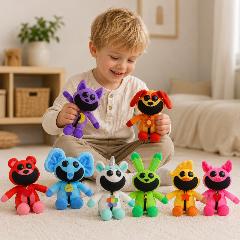 Pluche Knuffelset 8 Stuks – Zachte Knuffeldieren van 30 cm
