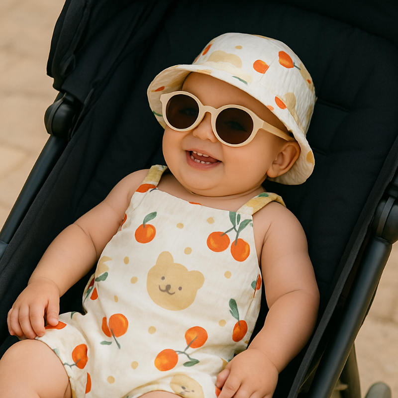 Babypakje Zonder Mouwen met Zonnehoedje – Licht & Comfortabel voor Warm Weer | Voor 1-24 Maanden