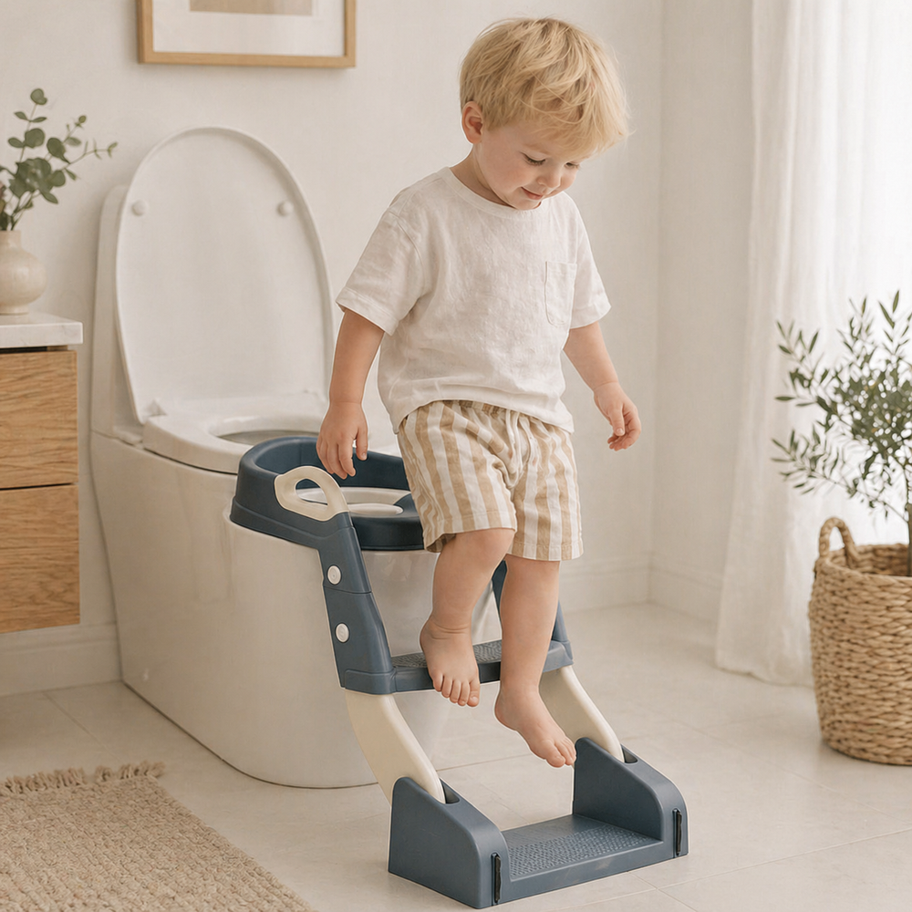 Toilettrainer met Trapje – Peuter WC Trainer met Antislip (18m–6 jaar)