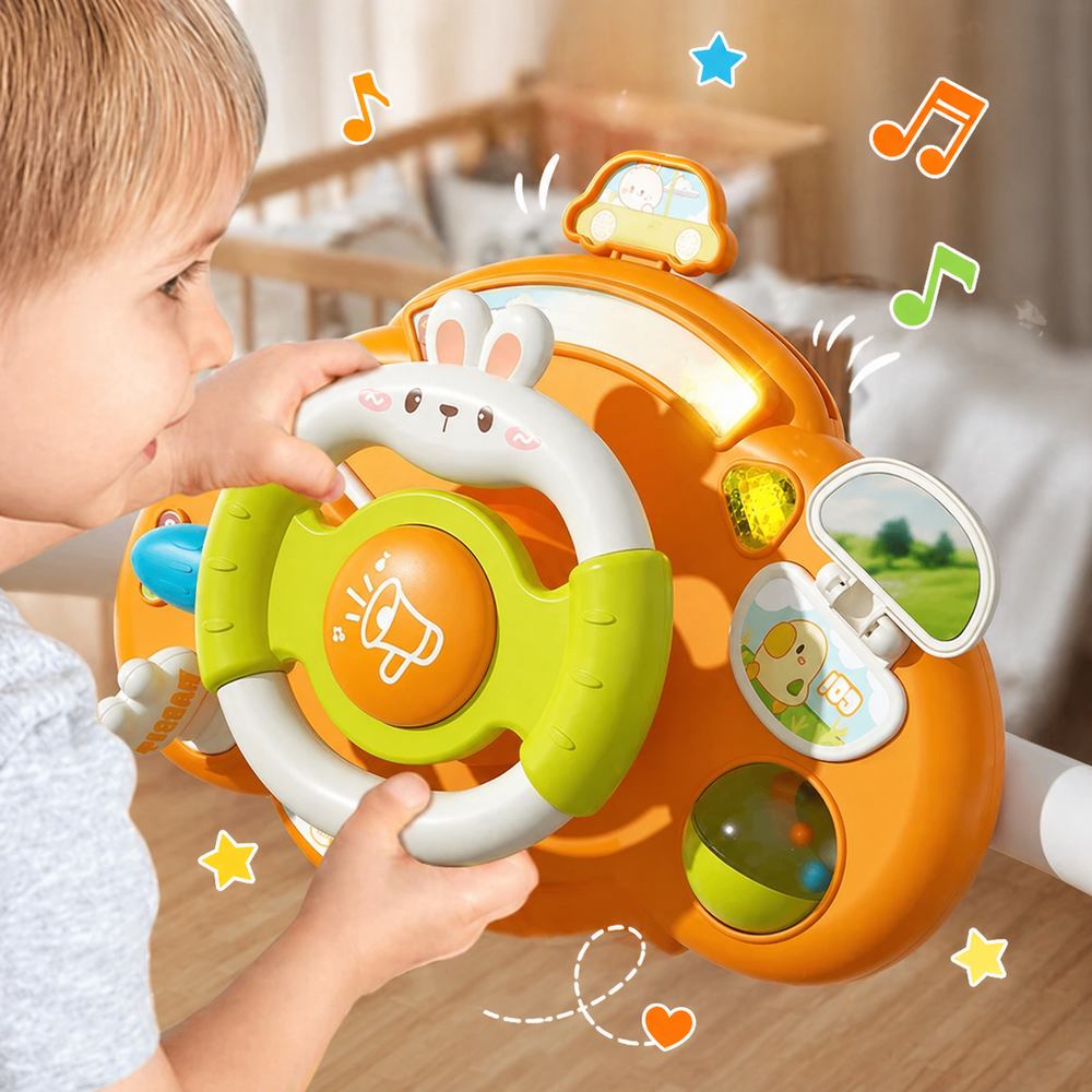 Interactief Babyspeelgoed Stuur – Muziek & Geluid voor Onderweg (1+)