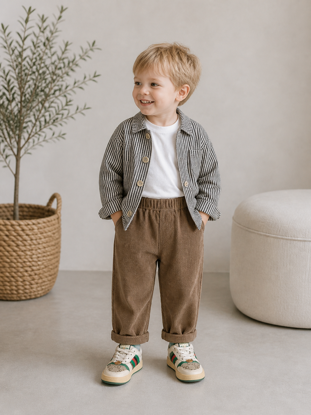 Jongens Rib Broek met Elastiek – Comfortabele Kinderbroek (0–7 Jaar)