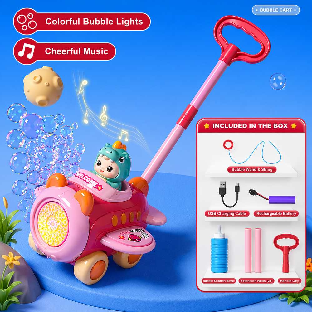Bubble Blower Duwwagen – Automatische Bellenblaas | Buitenspeelgoed