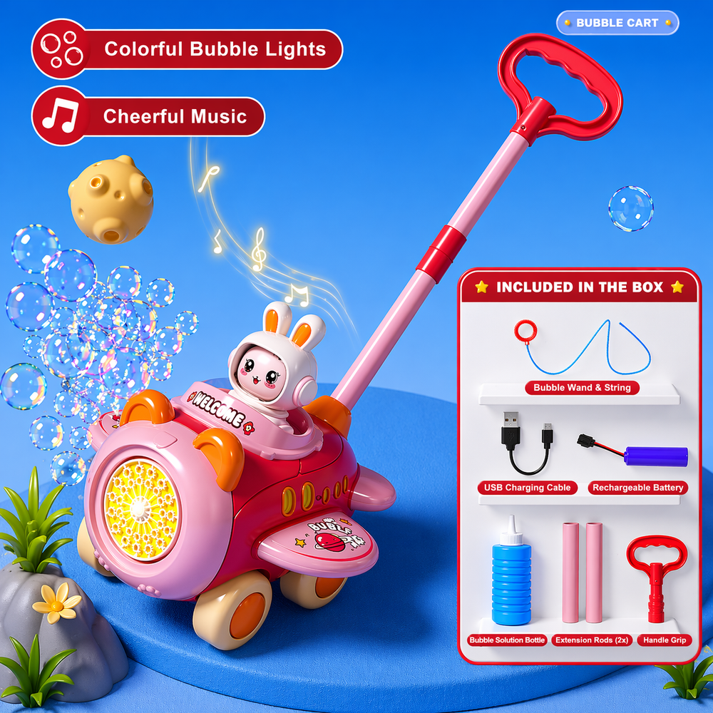 Bubble Blower Duwwagen – Automatische Bellenblaas | Buitenspeelgoed