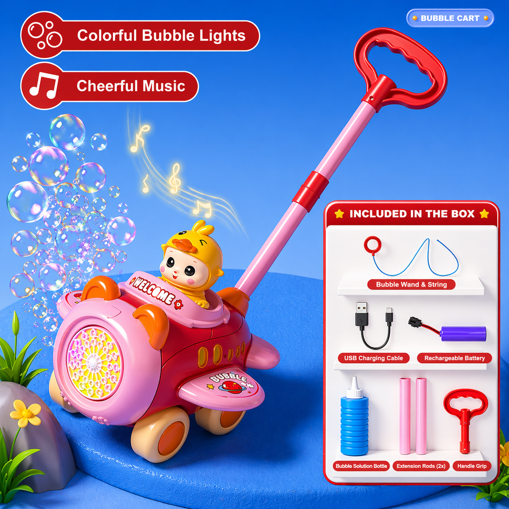 Bubble Blower Duwwagen – Automatische Bellenblaas | Buitenspeelgoed
