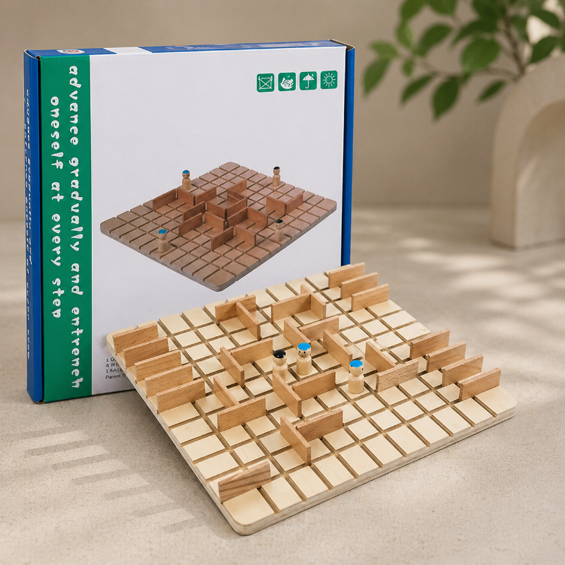 Houten schaak- en strategiebordspel voor het hele gezin
