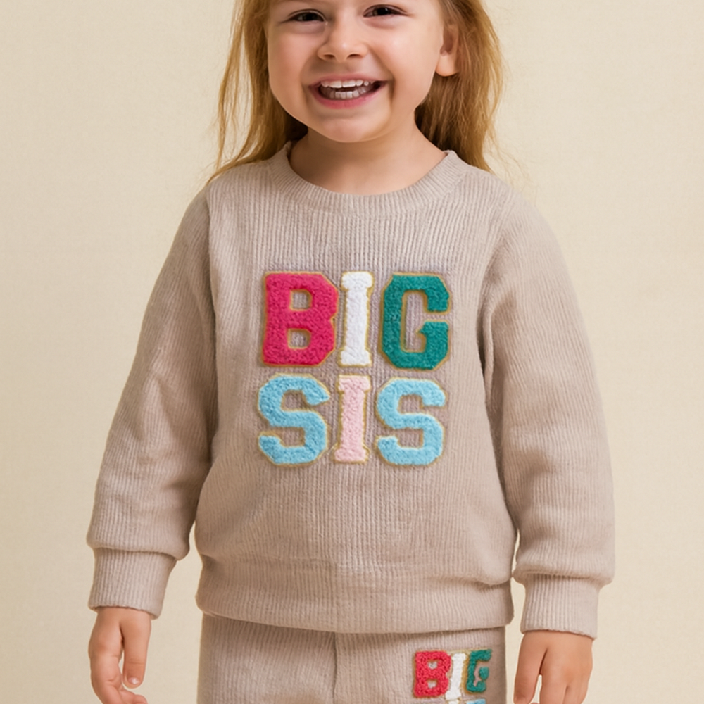 Lil Sis & Big Sis Matching Set – Beige Zussen Outfit