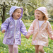 Kinderregenjas met capuchon en glanzende coating – rits, elastische boorden | regenjack