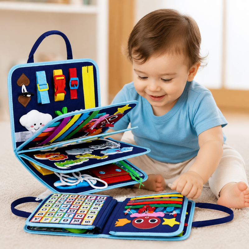 Busy Board Montessori – Activiteitenbord voor Peuters 7-in-1
