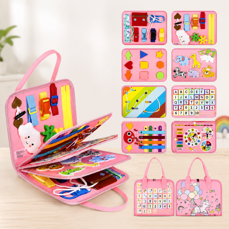 Busy Board Montessori – Activiteitenbord voor Peuters 7-in-1