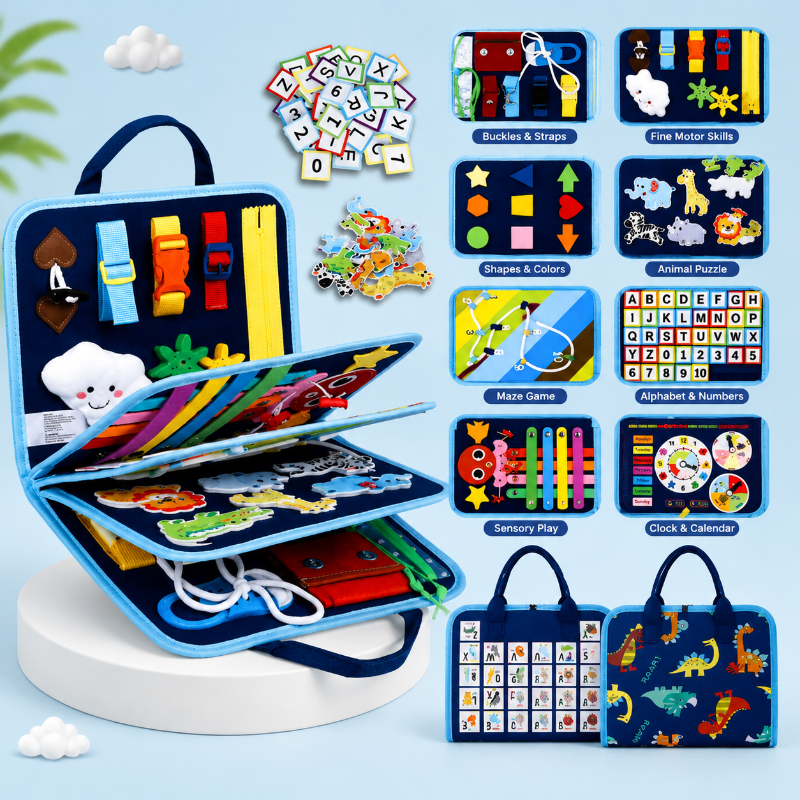 Busy Board Montessori – Activiteitenbord voor Peuters 7-in-1