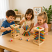 Stokjesspel van hout met kleurendobbelsteen – toren of ring, 2 of meer spelers | behendigheidsspel