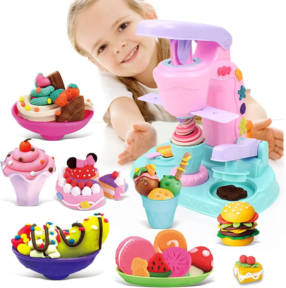 Klei IJsjes Speelset Kind – Creatieve Klei Machine met Accessoires 3+