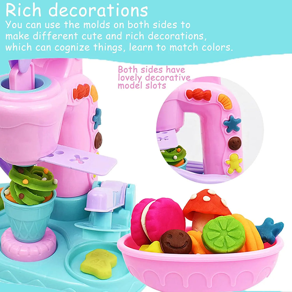 Klei IJsjes Speelset Kind – Creatieve Klei Machine met Accessoires 3+