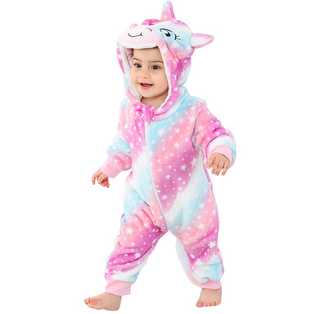 Warme Baby Onesie met Capuchon – Zachte Flanellen Winter Romper voor Baby’s | SnuggleBub