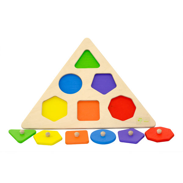 GeoPlay Shapes Houten Geometrie Puzzel – Educatief Speelgoed voor Kinderen 3+