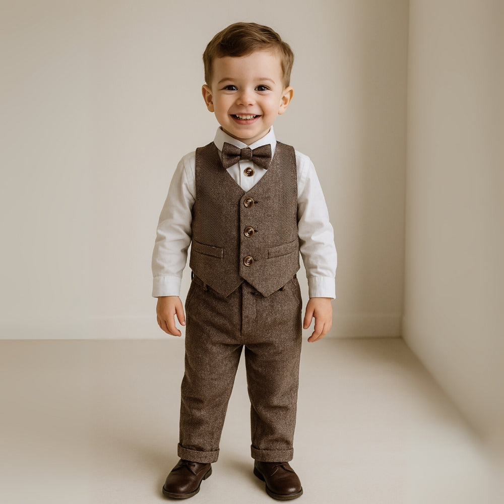 Kinder Feestoutfit Set Vest en Strik – Peuters en Kinderen 6M-6J