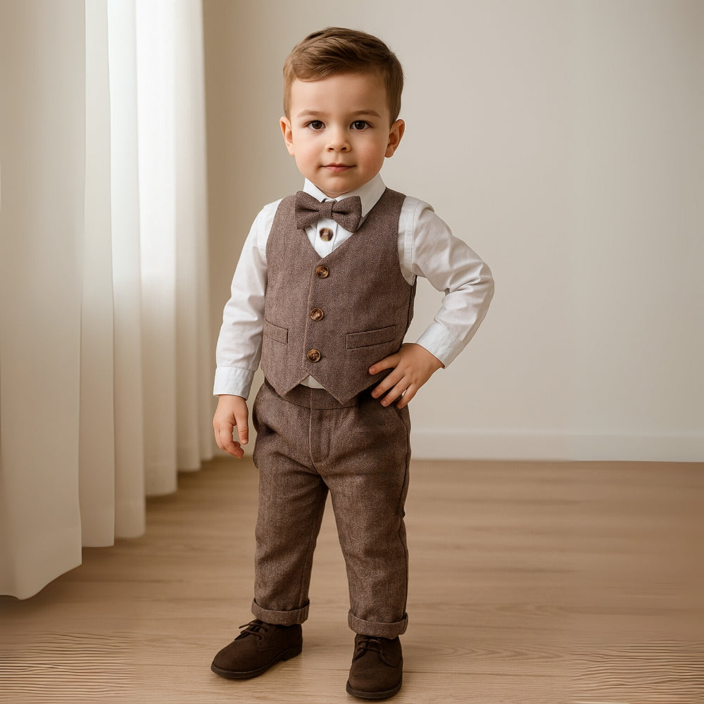 Kinder Feestoutfit Set Vest en Strik – Peuters en Kinderen 6M-6J