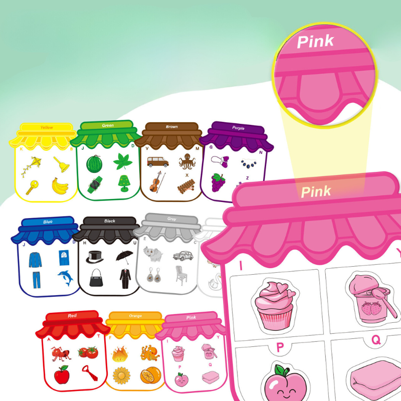 ColorNest Magnetische Leerstickers – Montessori Magneetspel voor Kleur- & Vormherkenning