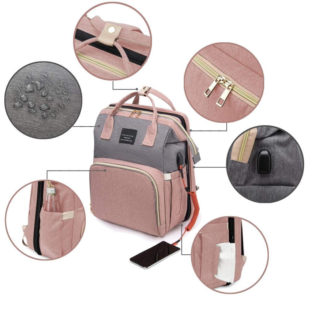 Luiertas met Bed & USB – Waterdicht & Ruim