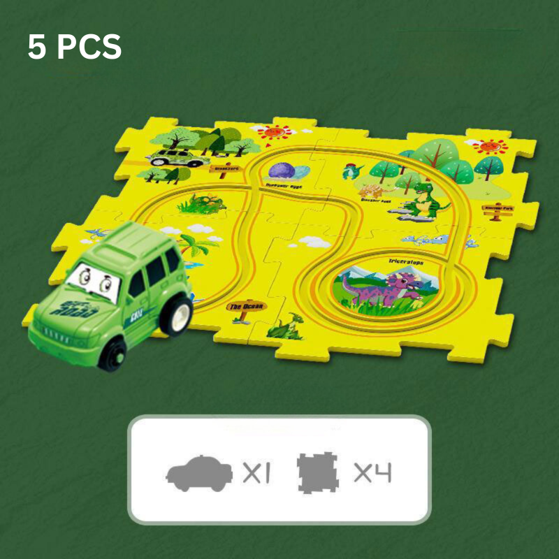 TrackForge Racebaan Set voor Kinderen – Aanpasbare Creatieve Race Track met Thema’s (3+)