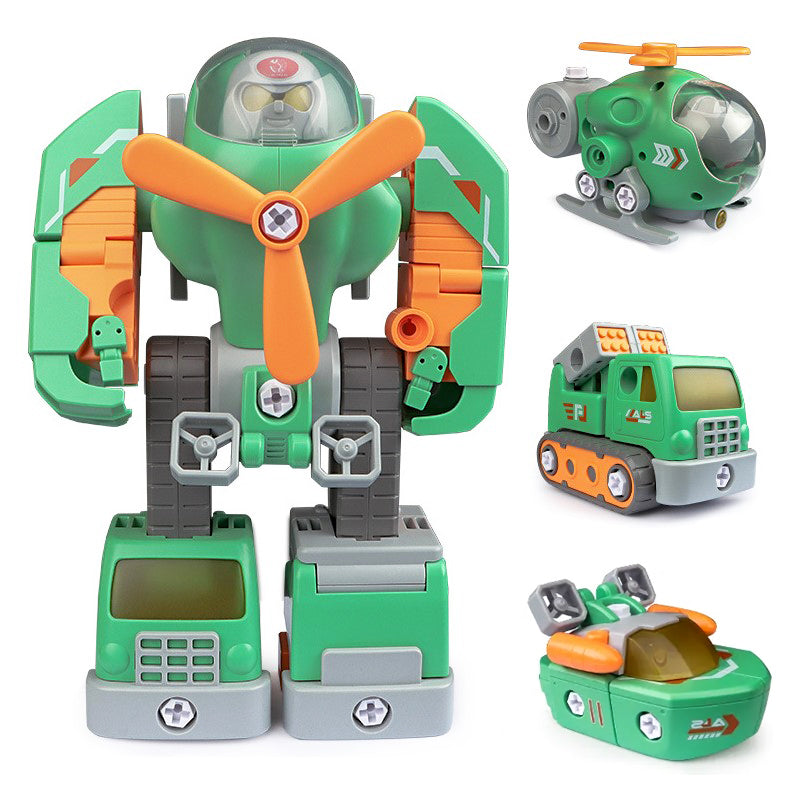 Transformeerbare Robot Speelset – 3-in-1 Legervoertuigen met Licht & Geluid | MechaForge