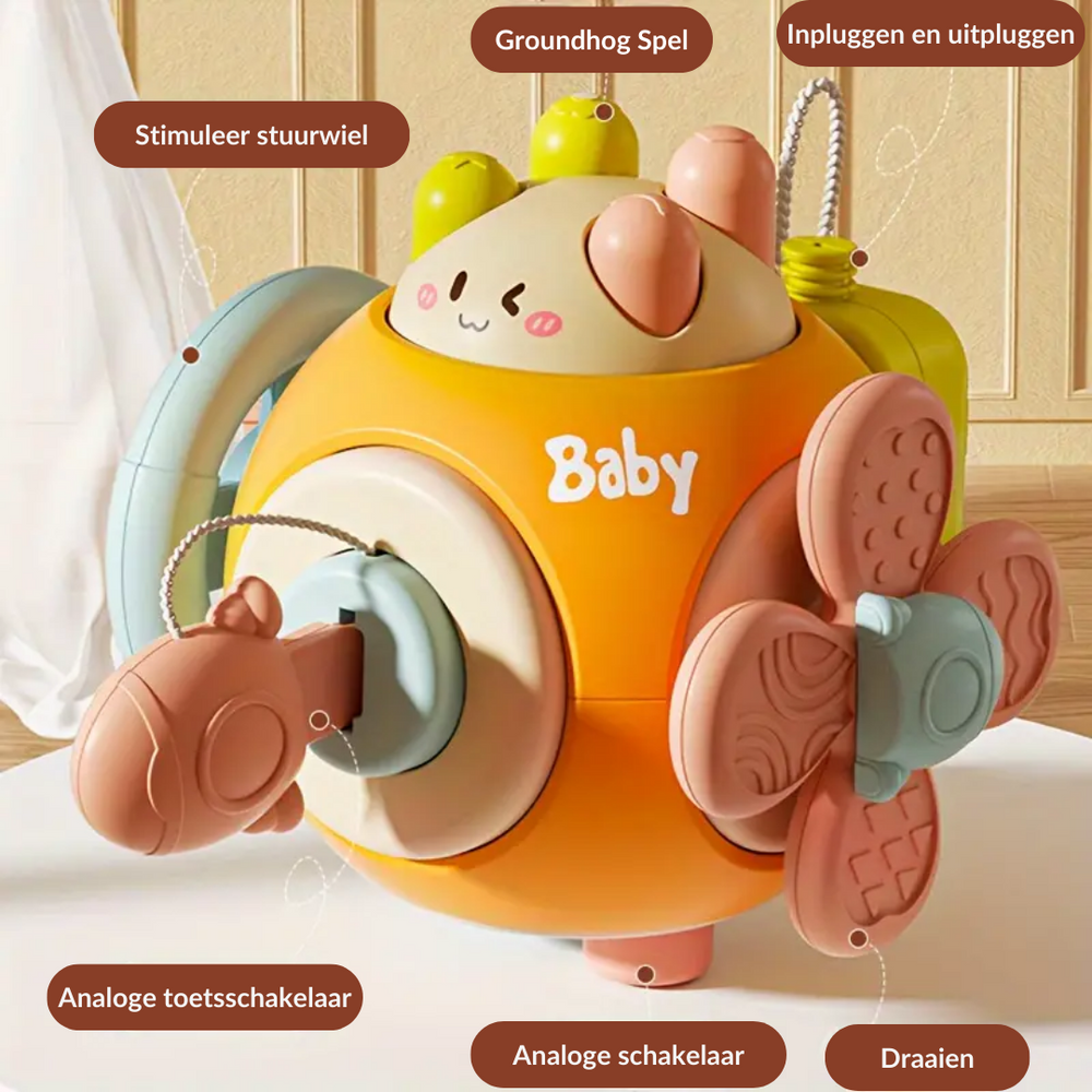 Montessori Fun Ball – Educatieve Baby Bal voor Sensorische Ontwikkeling & Fijne Motoriek