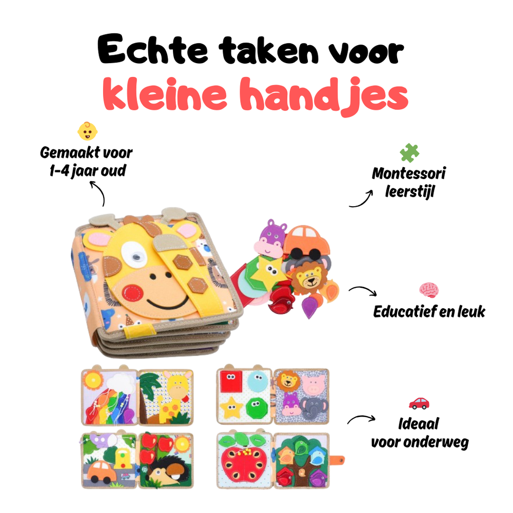 Educatief Activiteitenboek Peuters – Montessori Busy Book 1-4 Jaar