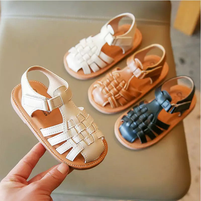 Geweven Kindersandalen – Maat 21-29 | Lichtgewicht & Ademend | Klittenband & Antislipzool