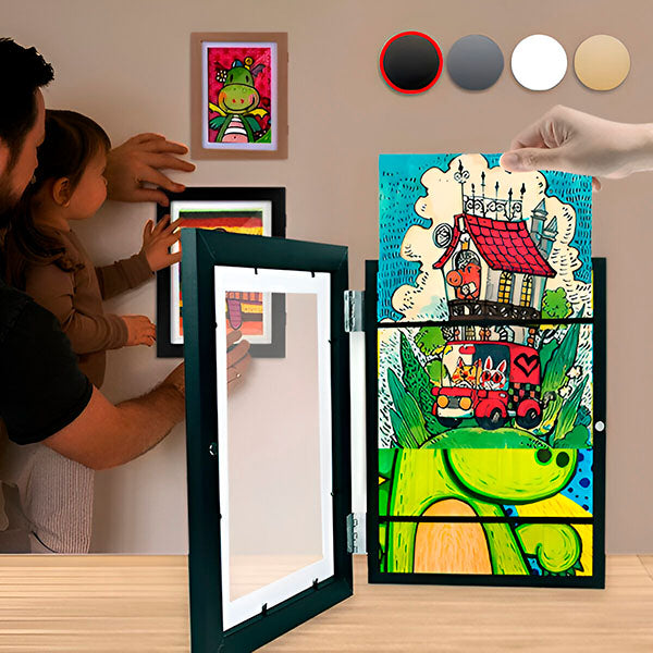 Stevig Kunstframe voor Kinderen | Bewaar & Toon Creatieve Kunstwerken | Duurzaam Houten Fotolijst