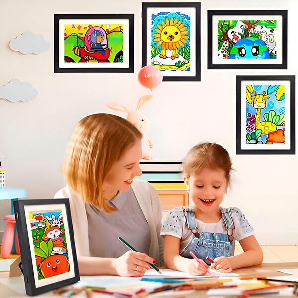 Stevig Kunstframe voor Kinderen | Bewaar & Toon Creatieve Kunstwerken | Duurzaam Houten Fotolijst