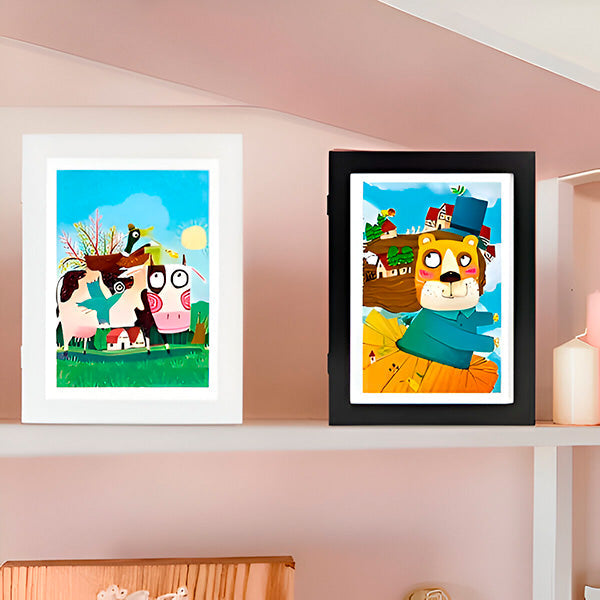 Stevig Kunstframe voor Kinderen | Bewaar & Toon Creatieve Kunstwerken | Duurzaam Houten Fotolijst