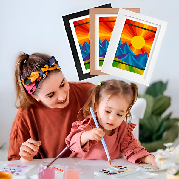 Stevig Kunstframe voor Kinderen | Bewaar & Toon Creatieve Kunstwerken | Duurzaam Houten Fotolijst