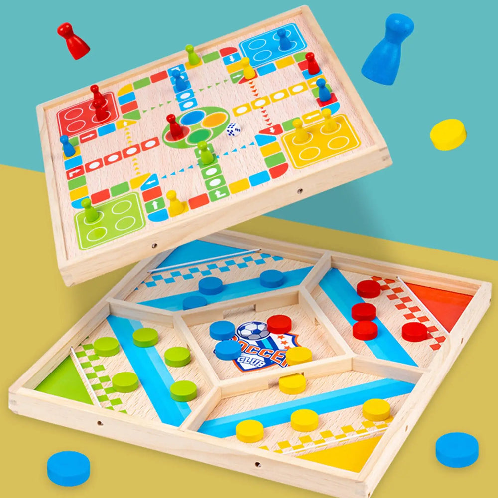 Playvora 2 in 1 Bordspel Set – Educatief Familiespel