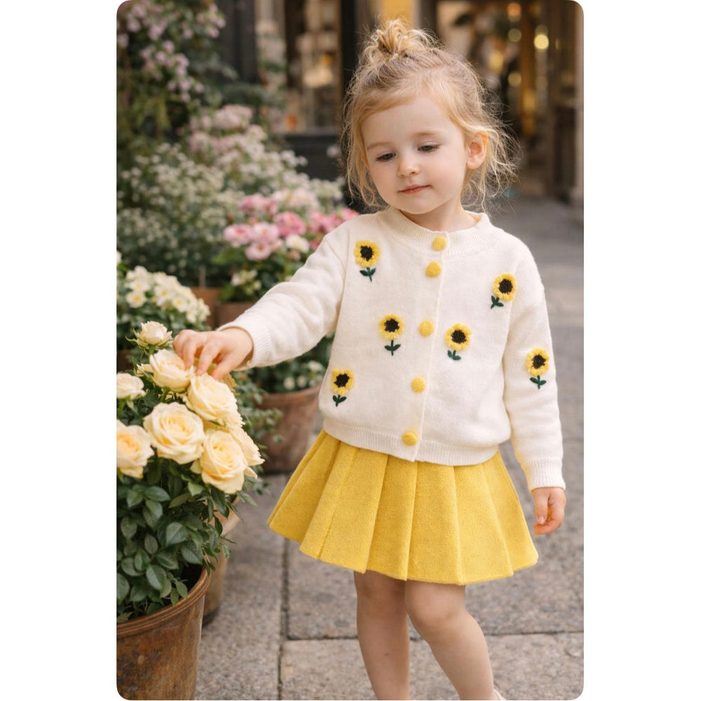 Autumn Iris Meisjes 2-Delige Set – Lange Mouw Top met Rok