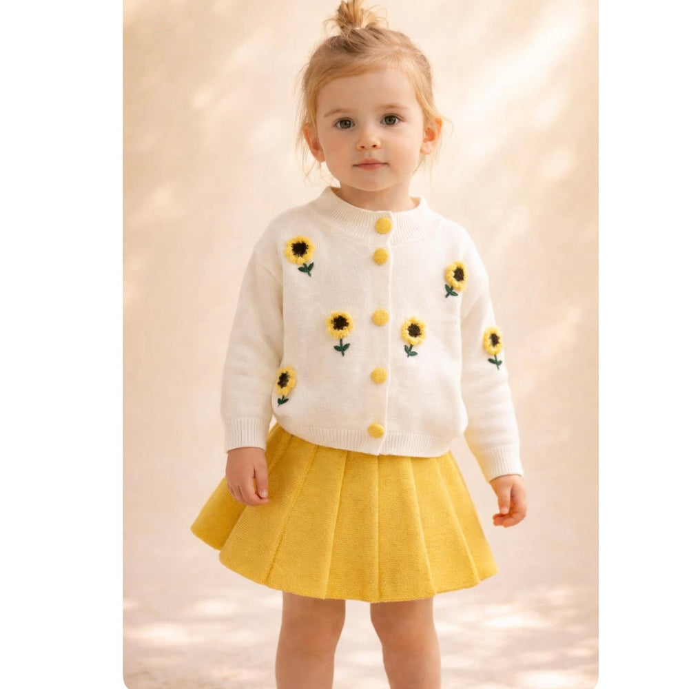 Autumn Iris Meisjes 2-Delige Set – Lange Mouw Top met Rok