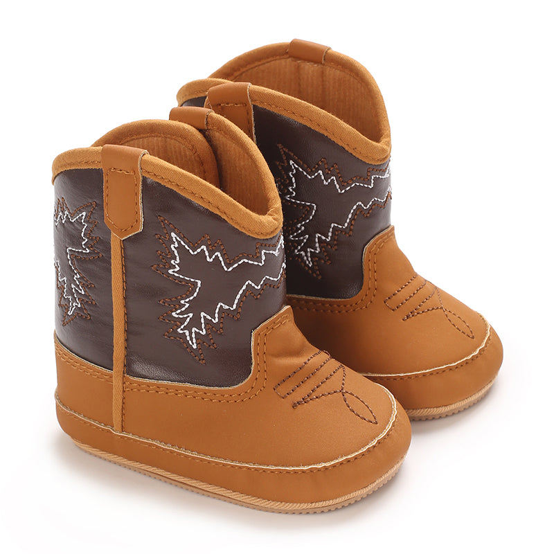 Baby Cowboylaarsjes Meisje – Zachte Franjelaarsjes met Antislip Zool (0–2 Jaar)