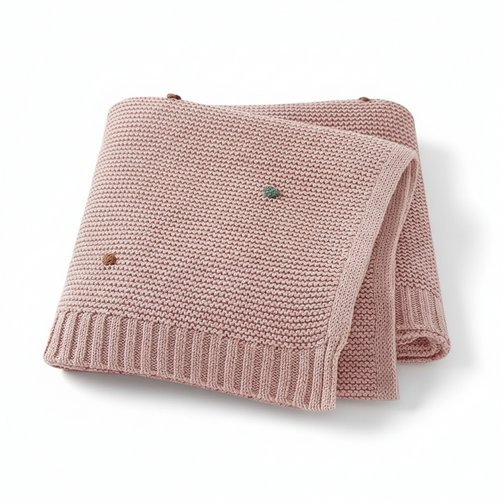 Zachte Katoenen Babydeken voor Elk Seizoen | LumaLoom Gebreide Baby Blanket – Ademend, Warm en Perfect voor Kinderwagen en Wieg