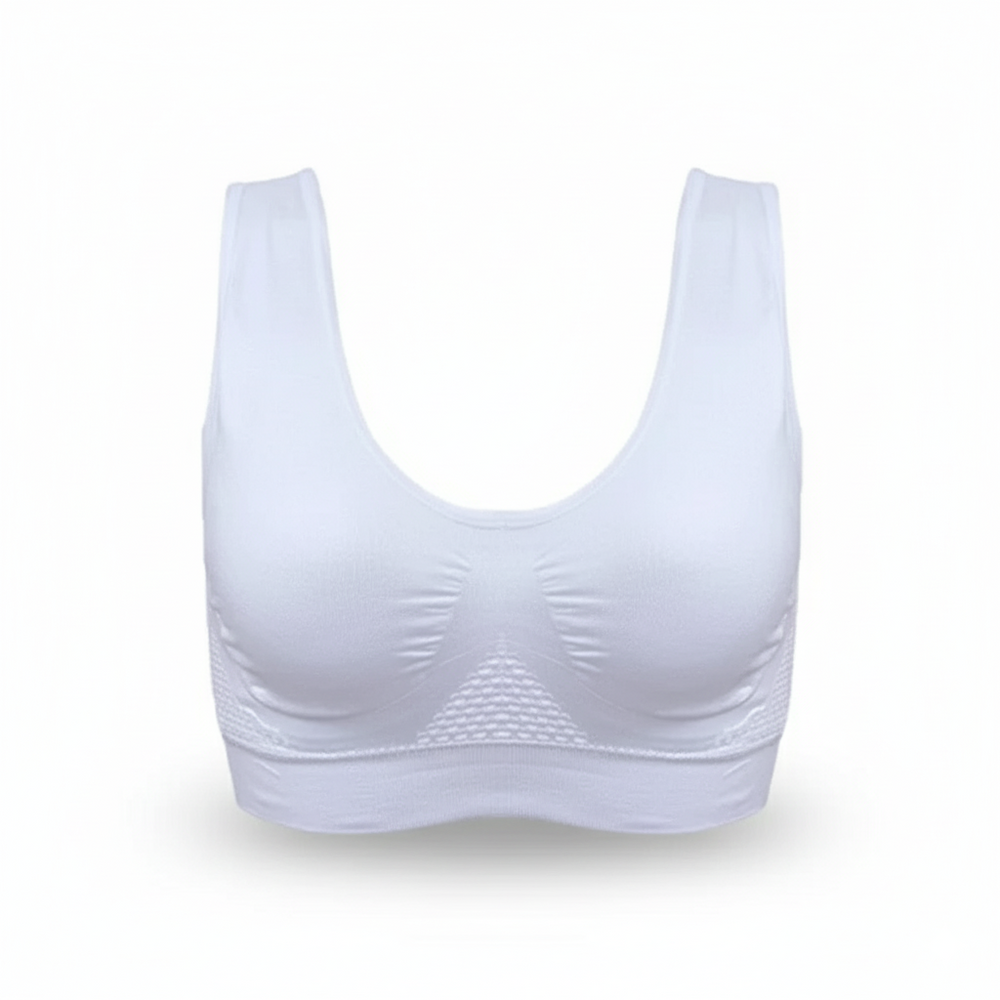 Beugelloze bh met lift-effect van ademend nylon – zonder haakjes, ventilatiezones | comfortbh