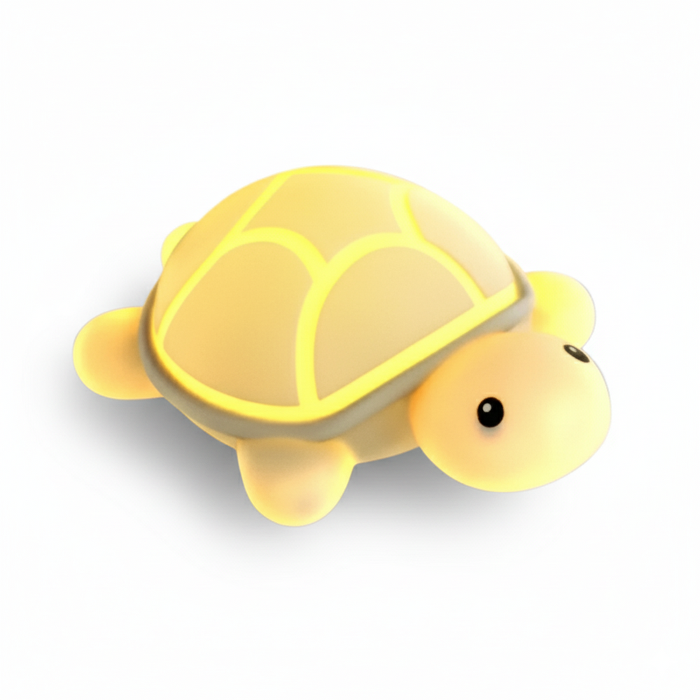 Schildpad nachtlampje siliconen oplaadbaar – tikbediening, 7 kleuren, 30-min timer | LED bedlampje