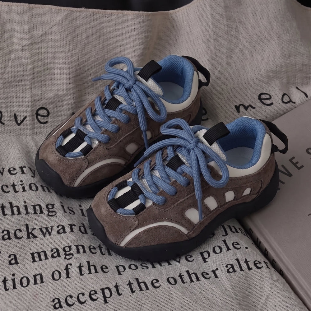 Kindersneakers voor buiten met antislipzool – versterkte neus, klittenband | wandelschoenen kind