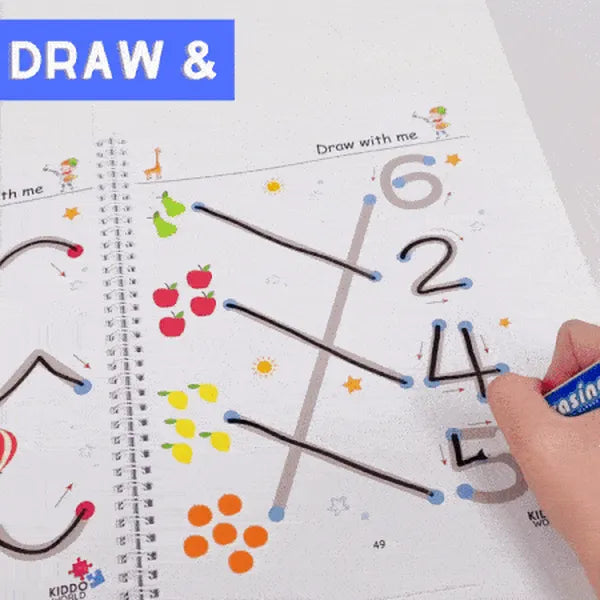 Geavanceerd Lijntracer Oefenboek voor Kinderen – Herbruikbaar Schrijf- en Traceerboek 3+