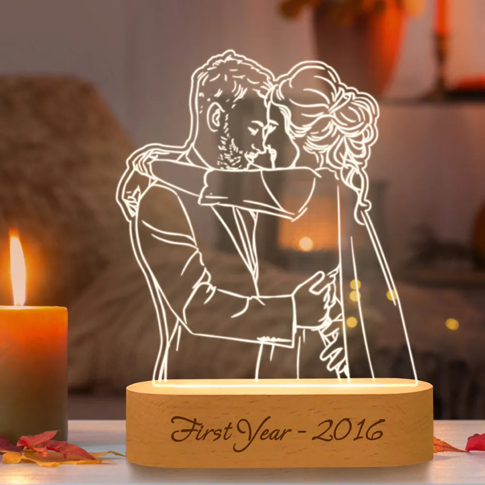 Persoonlijke LED Fotolamp – Uniek Cadeau met Foto & Sfeerverlichting