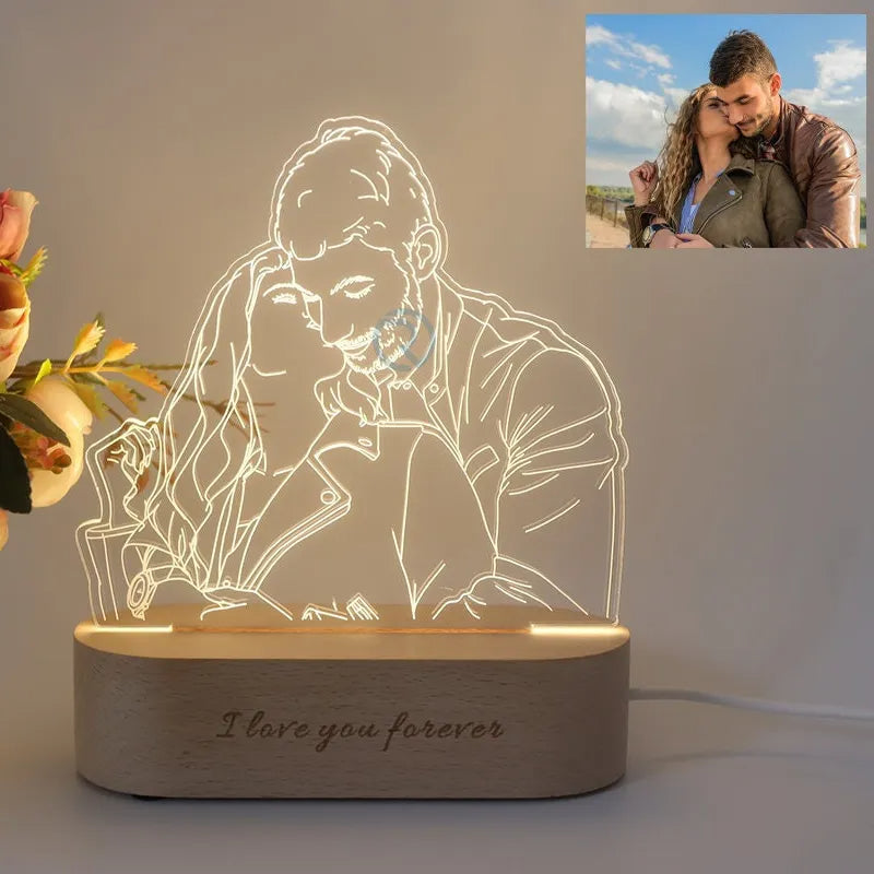 Persoonlijke LED Fotolamp – Uniek Cadeau met Foto & Sfeerverlichting