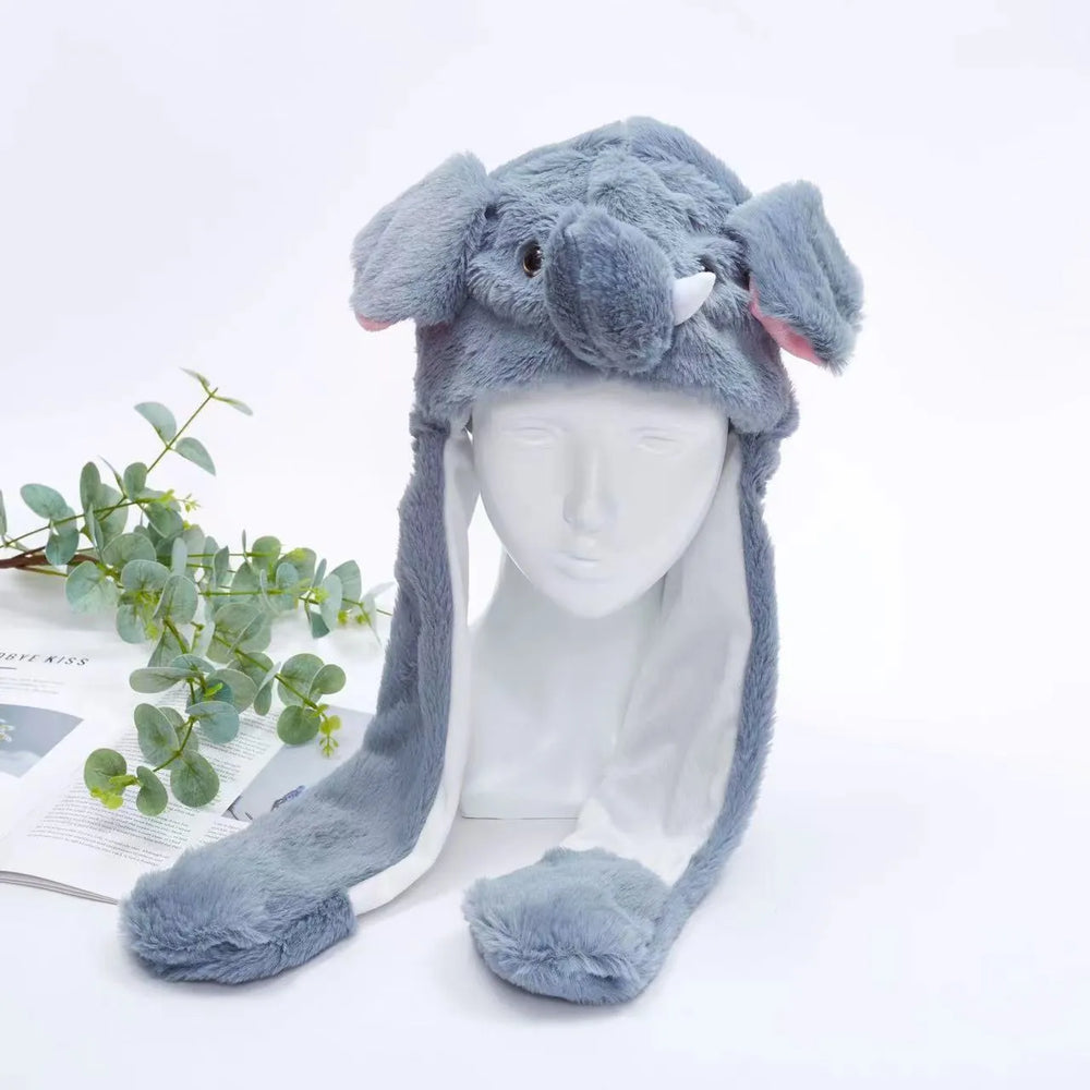 Interactieve Hoed met Beweegbare Oren – Zachte Pluche Winterhoed voor Kinderen & Volwassenen | Perfect voor Cosplay, Feest & Cadeau